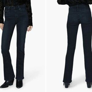 PAIGE Laurel Canyon High Rise Flare Jeans in Black Willow Size Womens 28